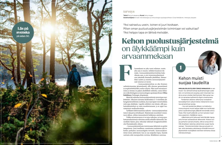 Terveydeksi!-lehden juttu puolustusjärjestelmästä